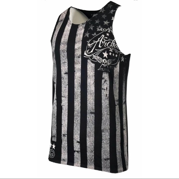 ARCHAIC by AFFLICTION Mens T-Shirt NATION TANK Bik - Picture 4 of 8
